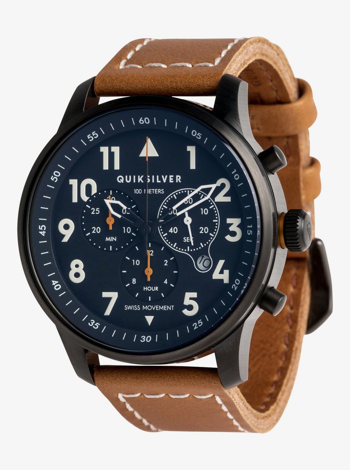 Seafire Leather Analogue Watch For Men Eqywa Quiksilver