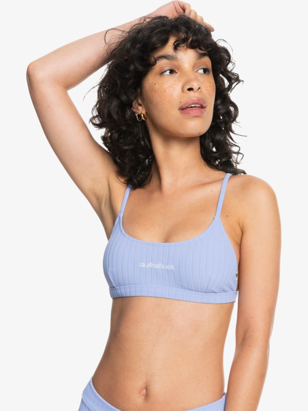 Logo Scoop Bralette Bikini Top For Women Quiksilver