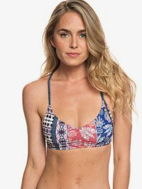 Bohemian Vibes Athletic Tri Bikini Top For Women Roxy