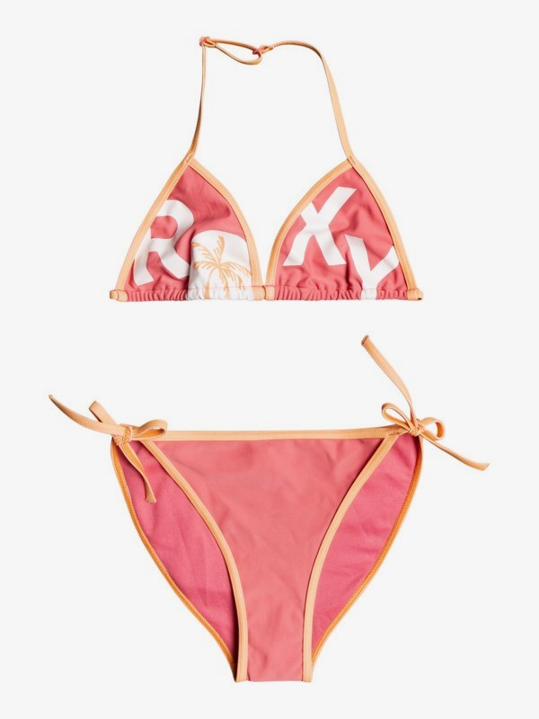 Perfect Surf Time Tiki Tri Bikini Set For Girls 8 16 Roxy