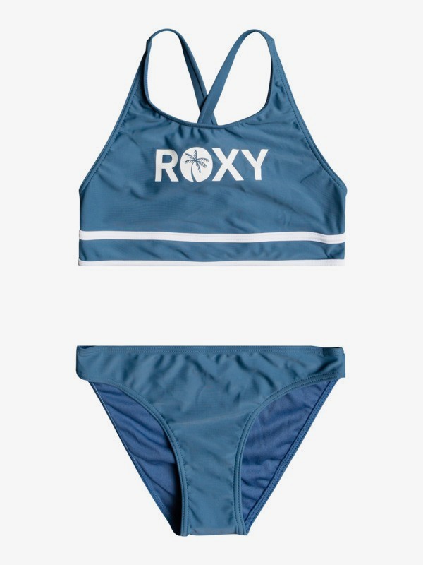 Perfect Surf Time Crop Top Bikini Set For Girls Roxy