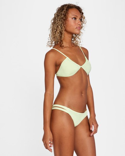 Solid Full Braguita De Bikini De Tejido Reciclado Para Mujer