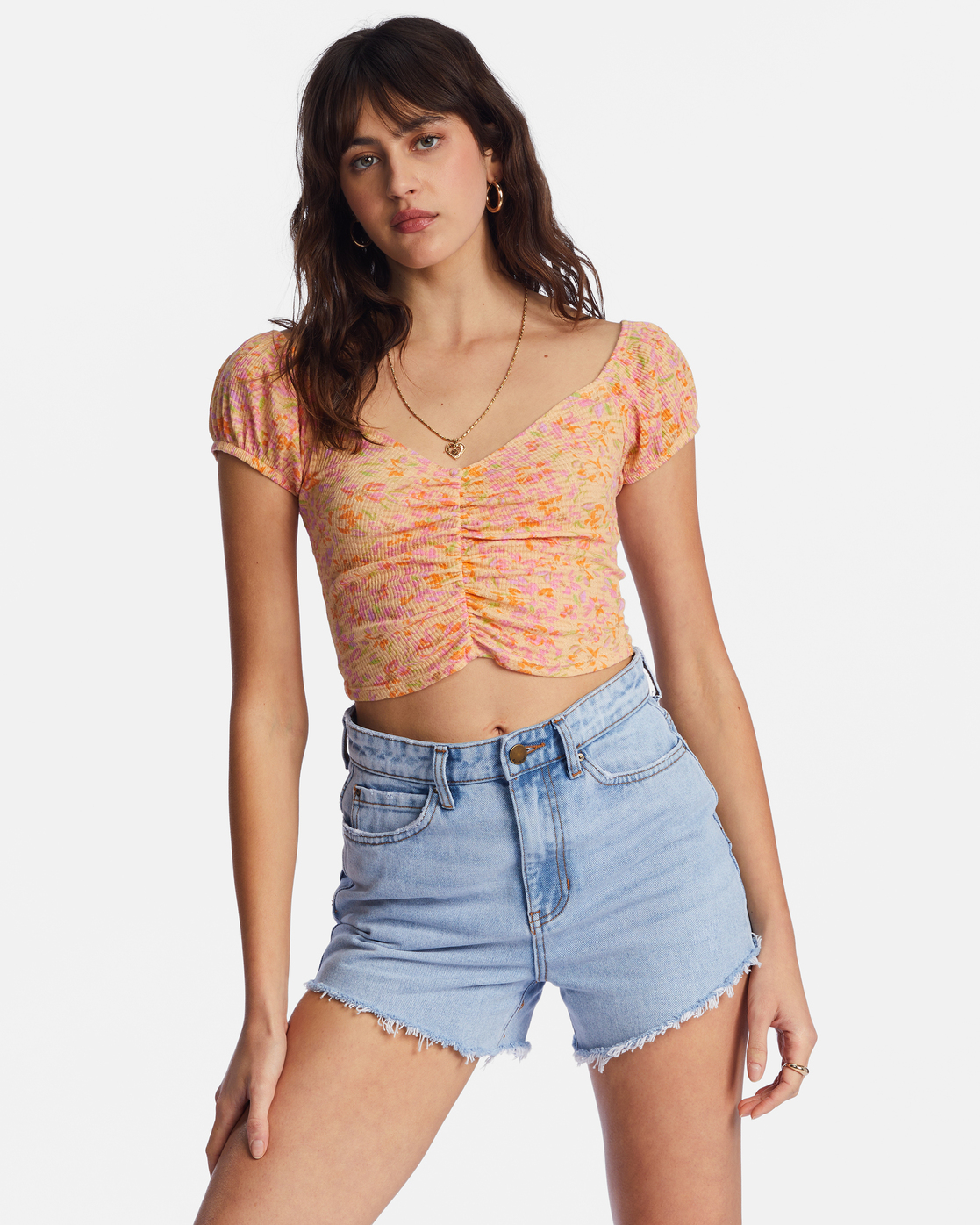 Billabong Pretty Sweet Crop Top for Women Orange