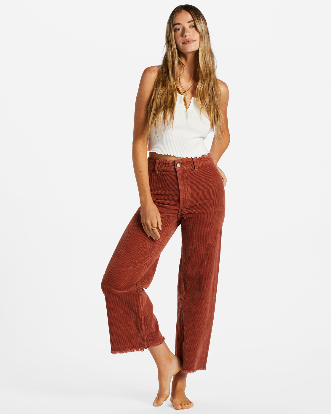 Billabong Free Fall Wide-Leg Pants for Women Brown