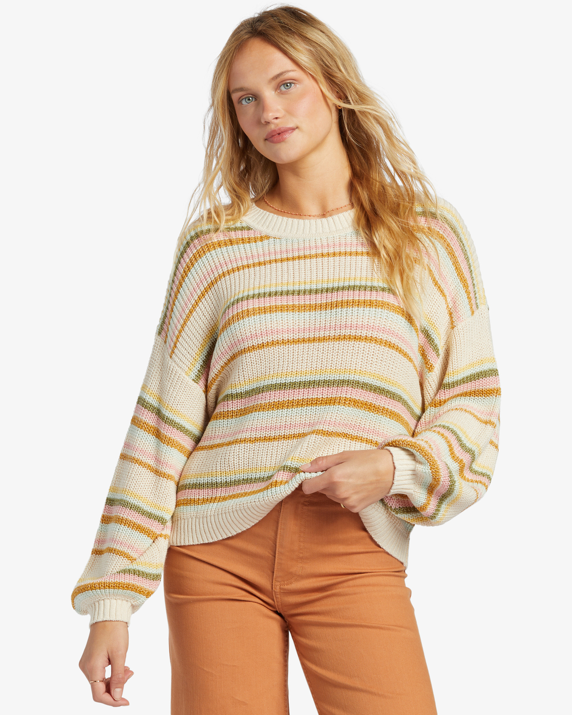 Billabong Sheer Love Crew Neck Sweater for Women Multicolor