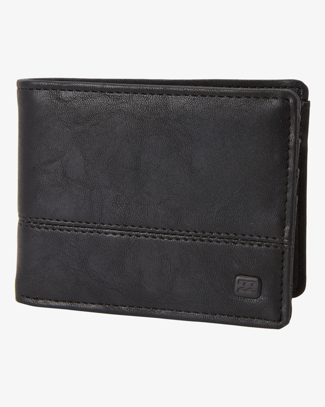 Billabong Dimension Faux Leather Bi-Fold Wallet for Men Black