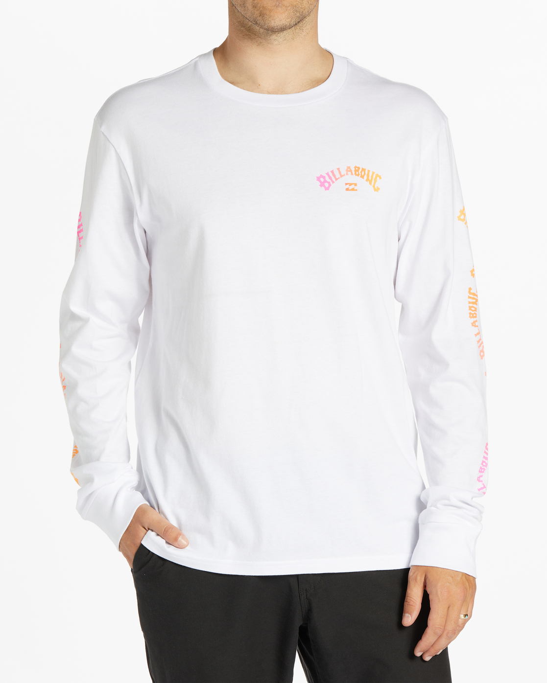 Billabong Snaking Arches Long Sleeve T-Shirt for Men White