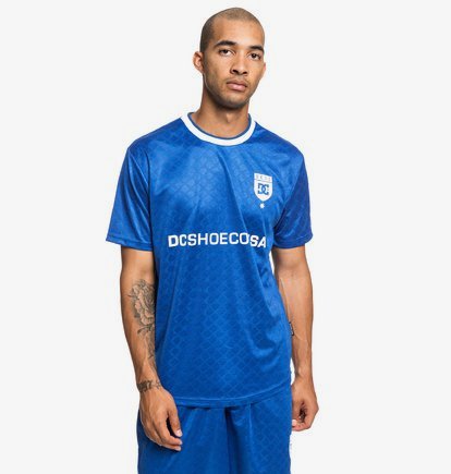 Wicksey - Haut manches courtes type maillot de football pour Homme - Bleu - DC Shoes