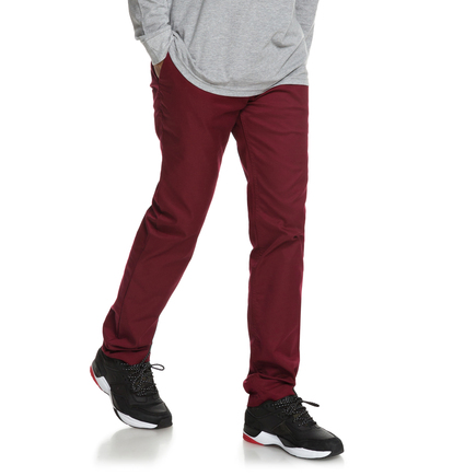 Worker - Jean coupe droite pour Homme - Rouge - DC Shoes