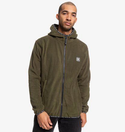 Shepton - Sweat à capuche zippé en polaire pour Homme - Marron - DC Shoes