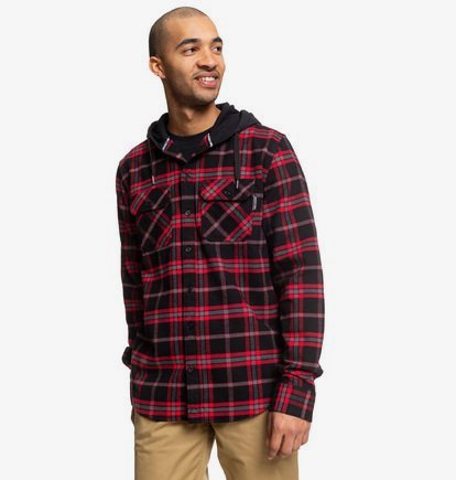 Runnels - Chemise à manches longues avec capuche en flanelle pour Homme - Noir - DC Shoes