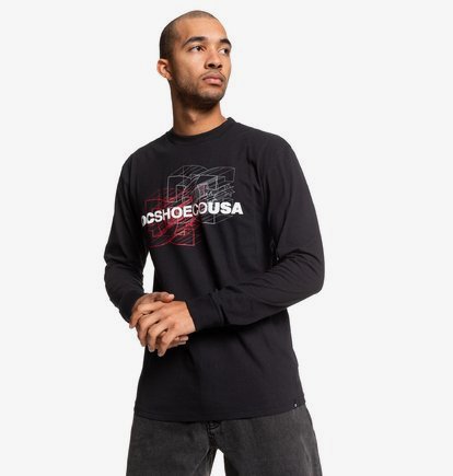Double Dimension - T-shirt manches longues pour Homme - Noir - DC Shoes