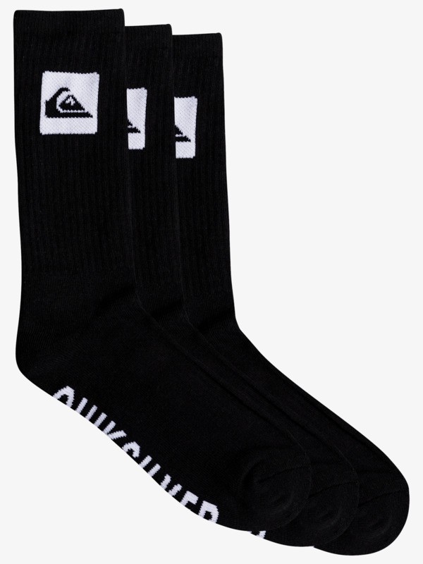 Quiksilver Quik - Chaussettes [Pack de 3] pour Homme Noir