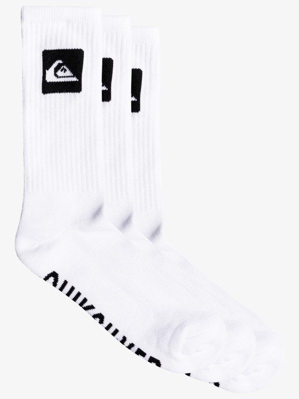 Quiksilver Quik - Chaussettes [Pack de 3] pour Homme Blanc