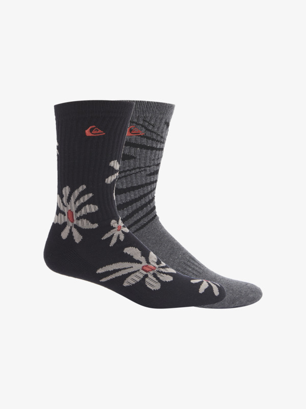 Quiksilver Qk Wavy Days - Pack de 2 chaussettes pour Homme Noir