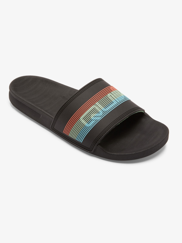 Quiksilver Rivi Wordmark Slide - Claquettes pour Homme Noir