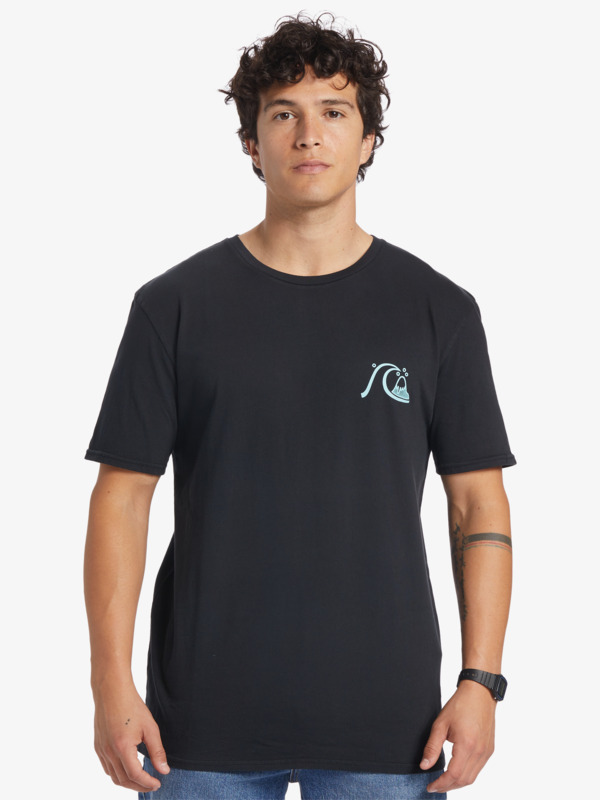 Quiksilver Send Wax - T-shirt pour Homme Noir