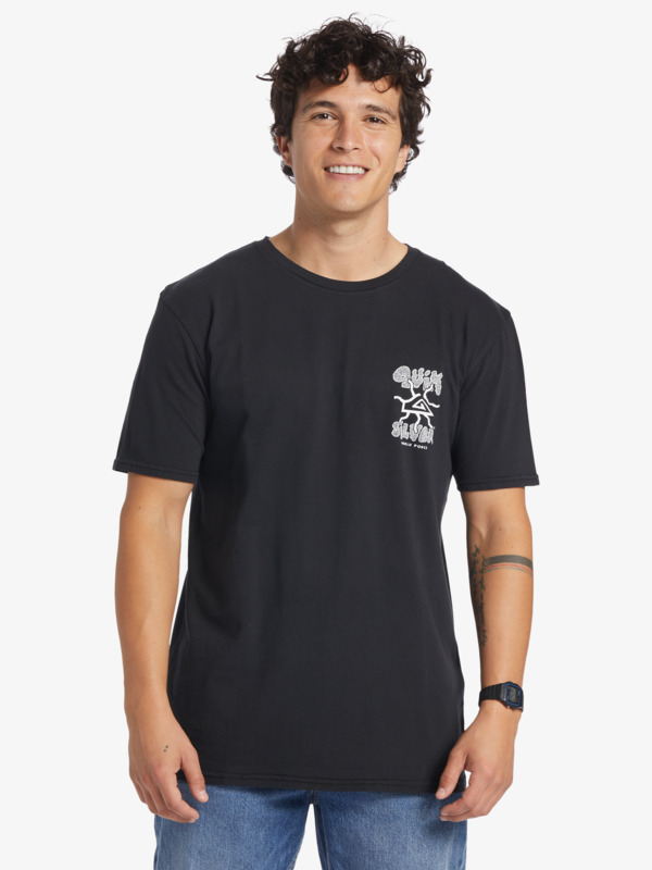 Quiksilver Global Force - T-shirt pour Homme Noir