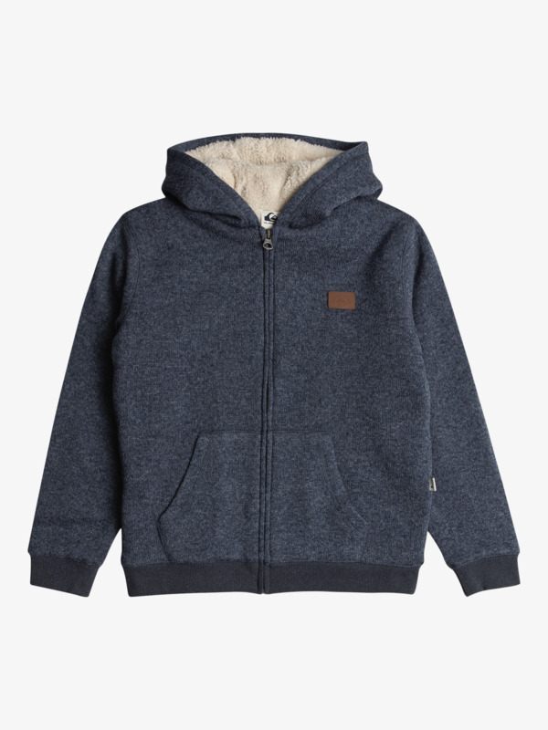 Quiksilver Keller - Veste polaire sherpa à capuche pour Garçon 8-16 Bleu