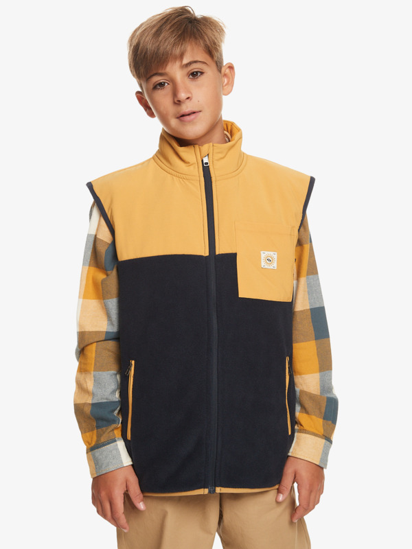 Quiksilver Taped Off - Veste sans manches en polaire pour Garçon 8-16 Bleu