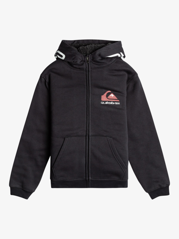 Quiksilver Best Wave Sherpa - Veste polaire zippée à capuche pour Garçon 8-16 Noir