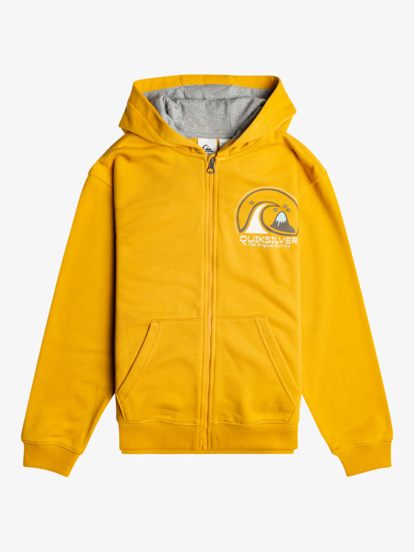 Quiksilver Circle Way - Sweat à capuche zippé pour Garçon 10-16 Jaune