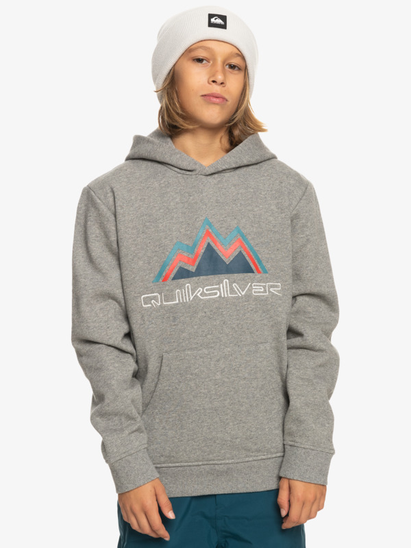 Quiksilver Big Logo - Sweat à capuche de snow technique pour Garçon 8-16 ans Gris