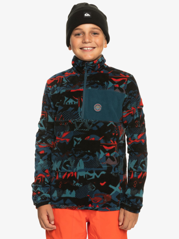 Quiksilver Aker - Polaire demi-zip technique pour Garçon 8-16 ans Orange