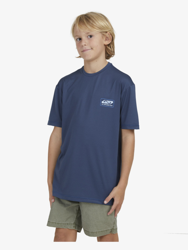 Quiksilver Mix Surf - Surf tee manches courtes UPF 50 pour Garçon 8-16 ans Bleu