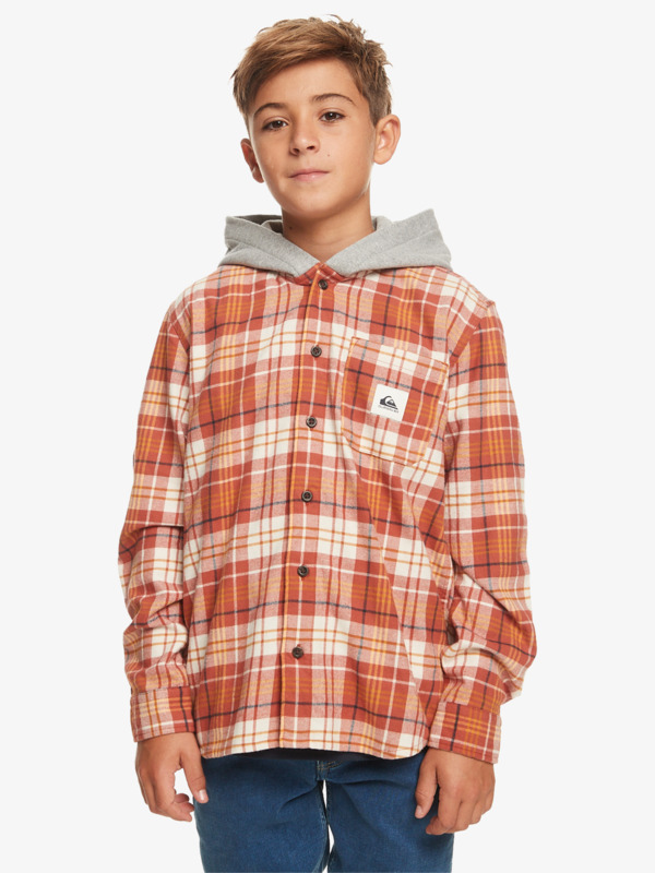 Quiksilver Halidon - Chemise manches longues à capuche pour Garçon 8-16 ans Marron
