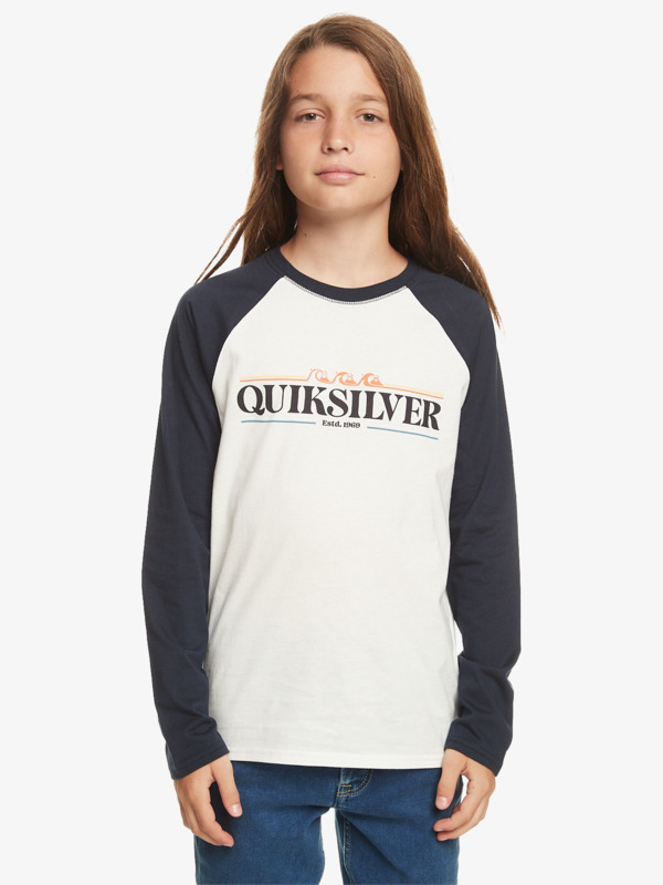 Quiksilver Raglan - T-shirt manches longues pour Garçon 8-16 Blanc