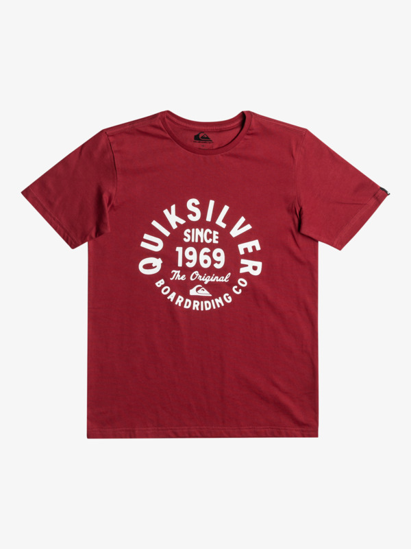 Quiksilver Circled Script - T-shirt pour Garçon 8-16 Rouge