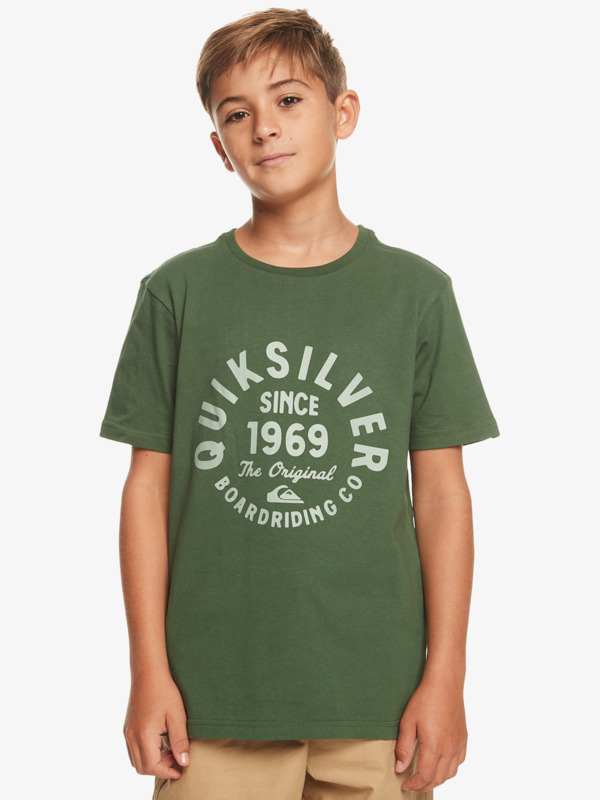 Quiksilver Circled Script - T-shirt pour Garçon 8-16 Vert