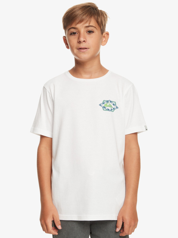 Quiksilver Retro Wave - T-shirt pour Garçon 8-16 Blanc