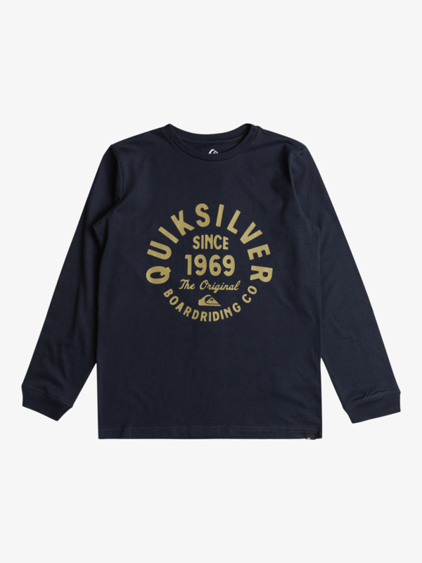 Quiksilver Circled Script - T-shirt manches longues pour Garçon 8-16 Bleu