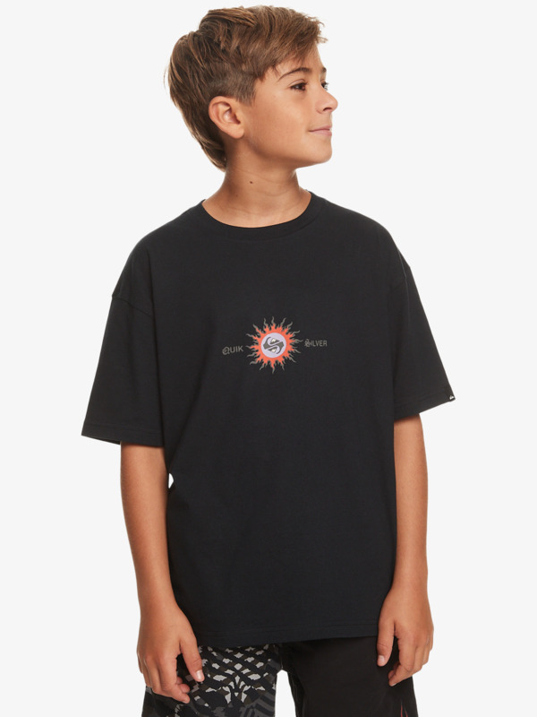 Quiksilver Burn Out - T-shirt pour Garçon 10-16 Noir