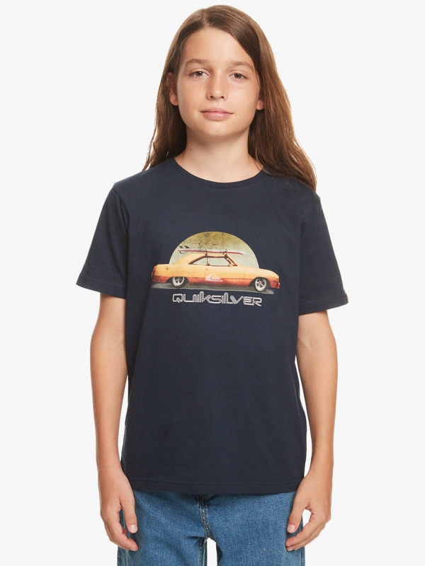 Quiksilver Qs Steel - T-shirt pour Garçon 8-16 Bleu