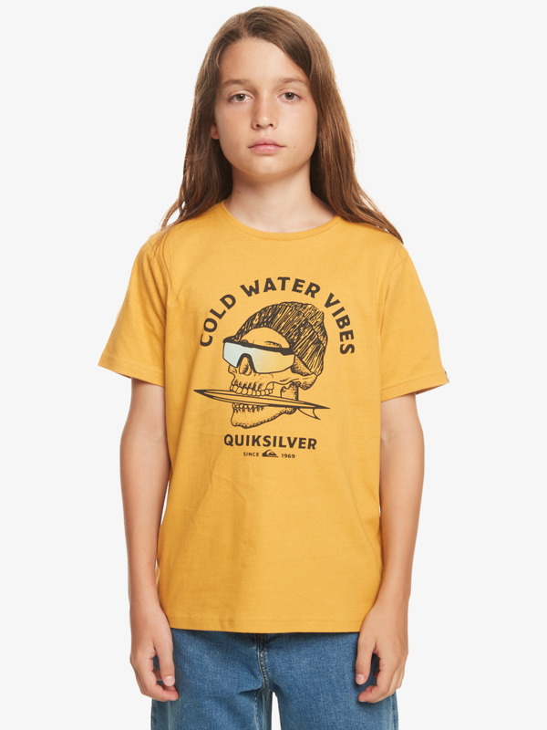 Quiksilver Qs Skull - T-shirt pour Garçon 8-16 Jaune