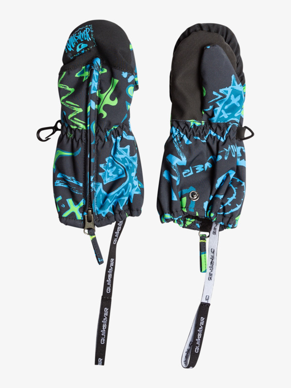 Quiksilver Indie - Moufles techniques de snowboard/ski pour Garçon 8-16 Noir