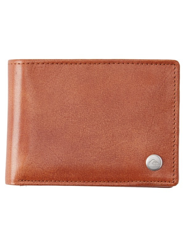 Quiksilver Mac - Portefeuille trois volets en cuir pour Homme Jaune