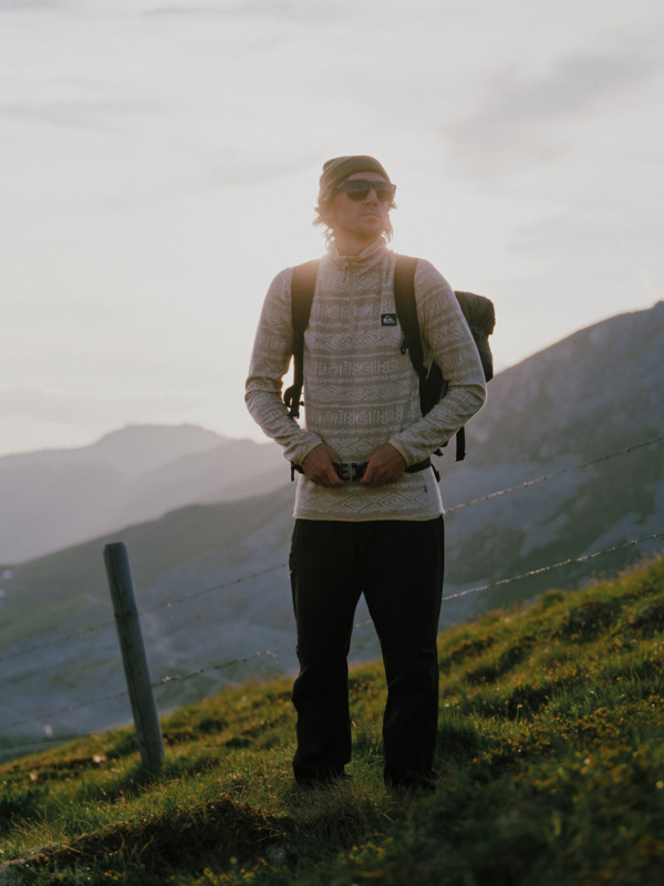 Quiksilver Aker - Polaire demi-zip pour Homme Beige