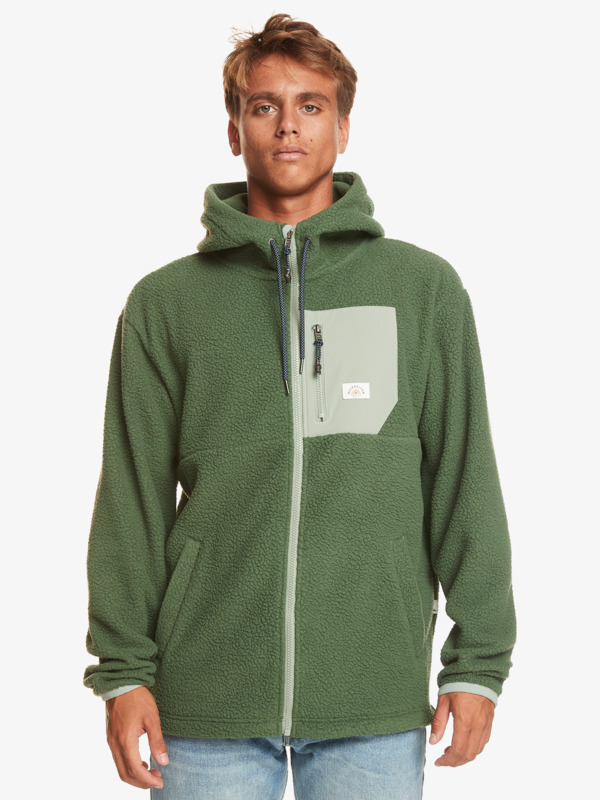 Quiksilver Clean Coasts - Sweat à capuche zippé pour Homme Vert