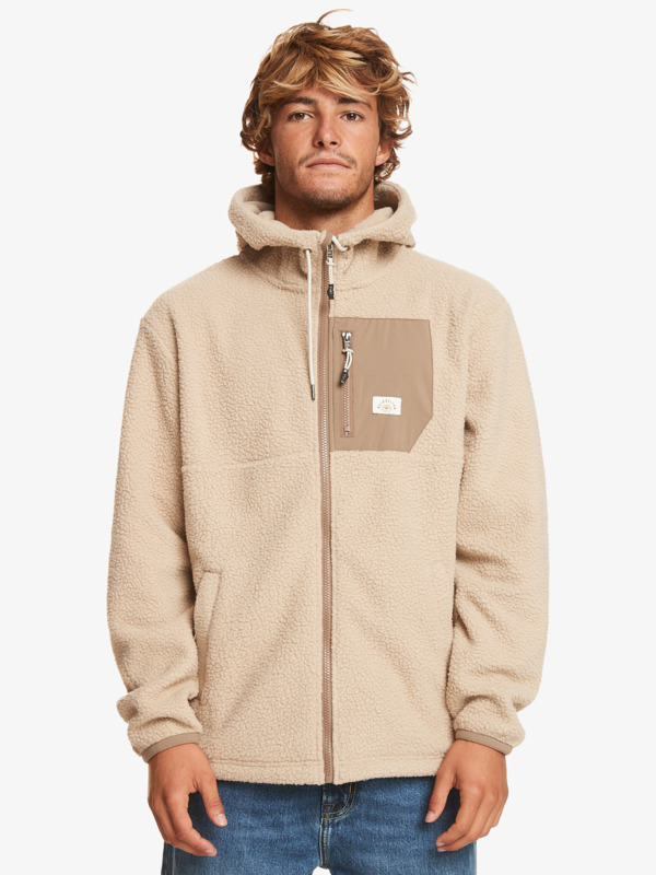 Quiksilver Clean Coasts - Sweat à capuche zippé pour Homme Beige