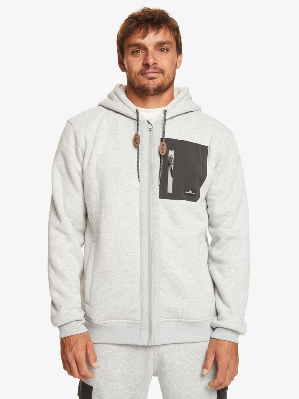 Quiksilver Out There - Sweat à capuche zippé pour Homme Gris