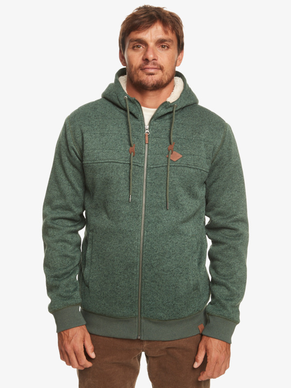 Quiksilver Cypress Keller - Sweat à capuche zippé pour Homme Vert