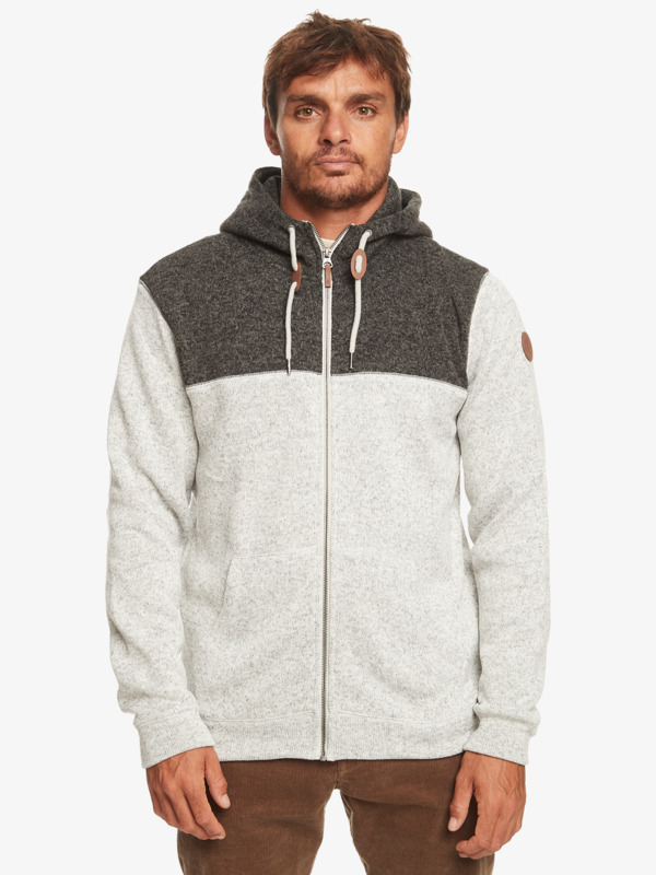 Quiksilver Keller - Sweat à capuche zippé pour Homme Gris