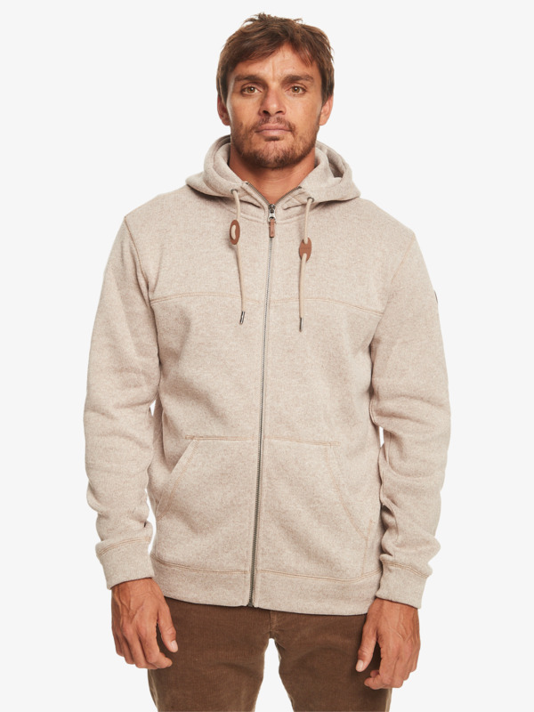 Quiksilver Keller - Sweat à capuche zippé pour Homme Beige