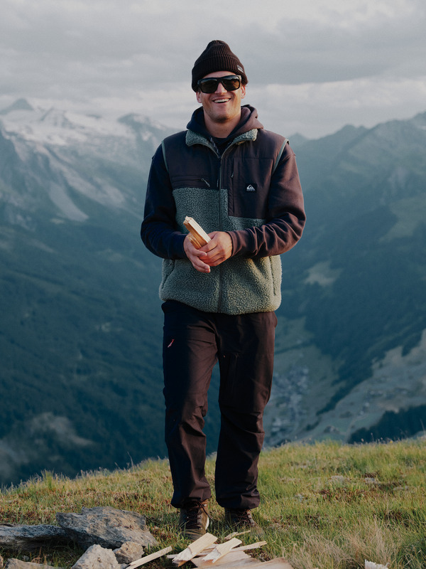 Quiksilver Shallow Water - Veste sans manches zippée en polaire pour Homme Vert