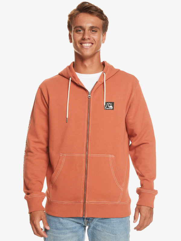 Quiksilver The Original - Sweat à capuche zippé pour Homme Marron