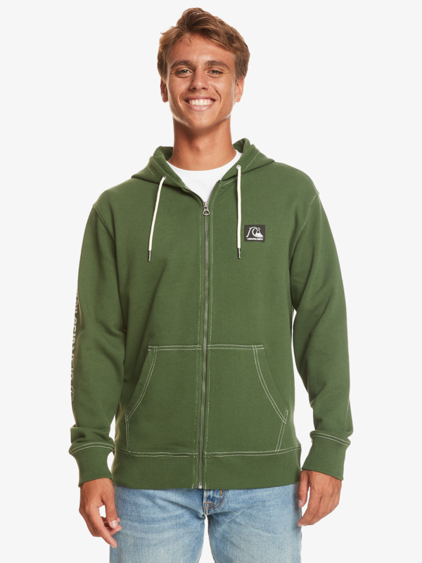Quiksilver The Original - Sweat à capuche zippé pour Homme Vert